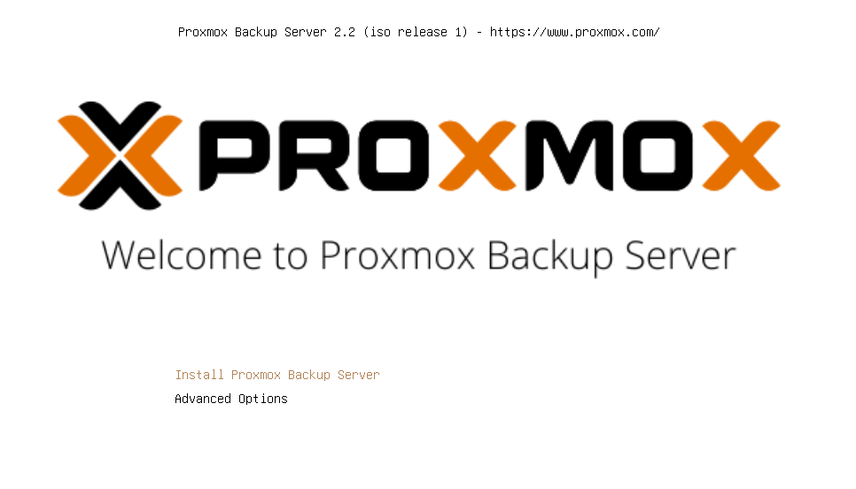 Instalación de proxmox backup server