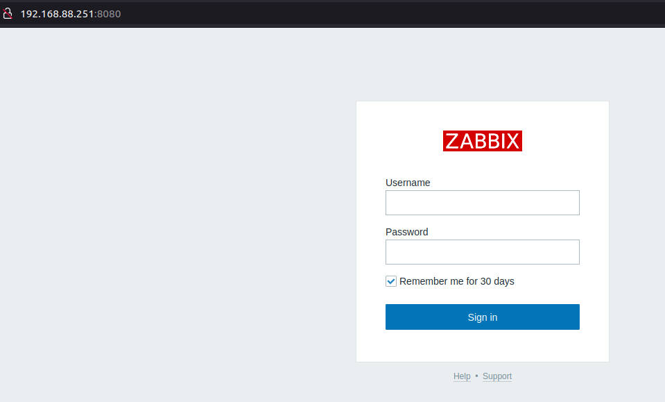 Ingresando a Zabbix Server