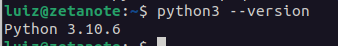 verificando version de python